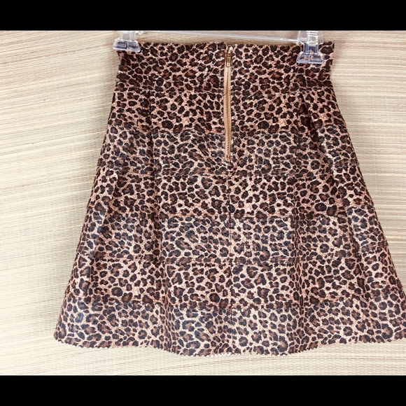 HONEY PUNCH Leopard Print Bandage Skirt - Picture 3 of 5